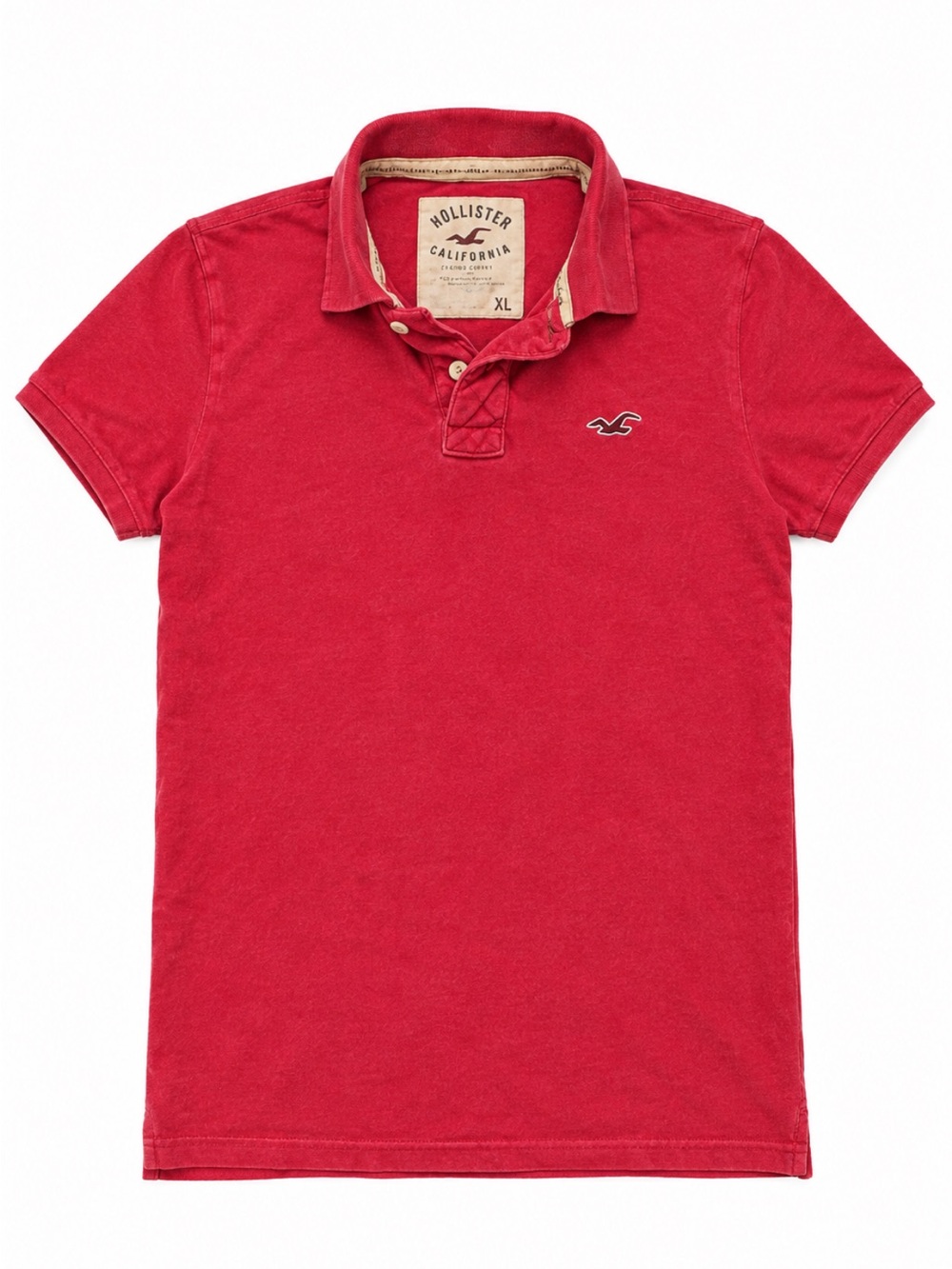 Vintage Hollister Men's Red Polo Shirt